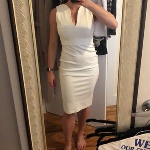 White midi bodycon dress